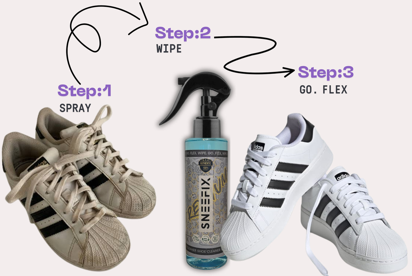 The Ultimate NO Brush Shoe Cleaner - Free Micro Fiber cloth